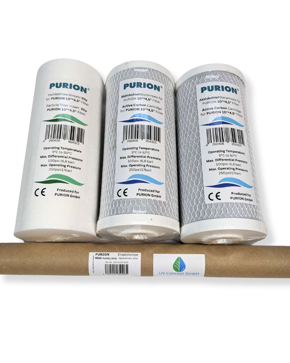 1 Jahr Wartungsset für PURION 2500 90W Starterkartuschen sind ein unverzichtbarer Filtereinsatz für sauberes und sicheres Trinkwasser.