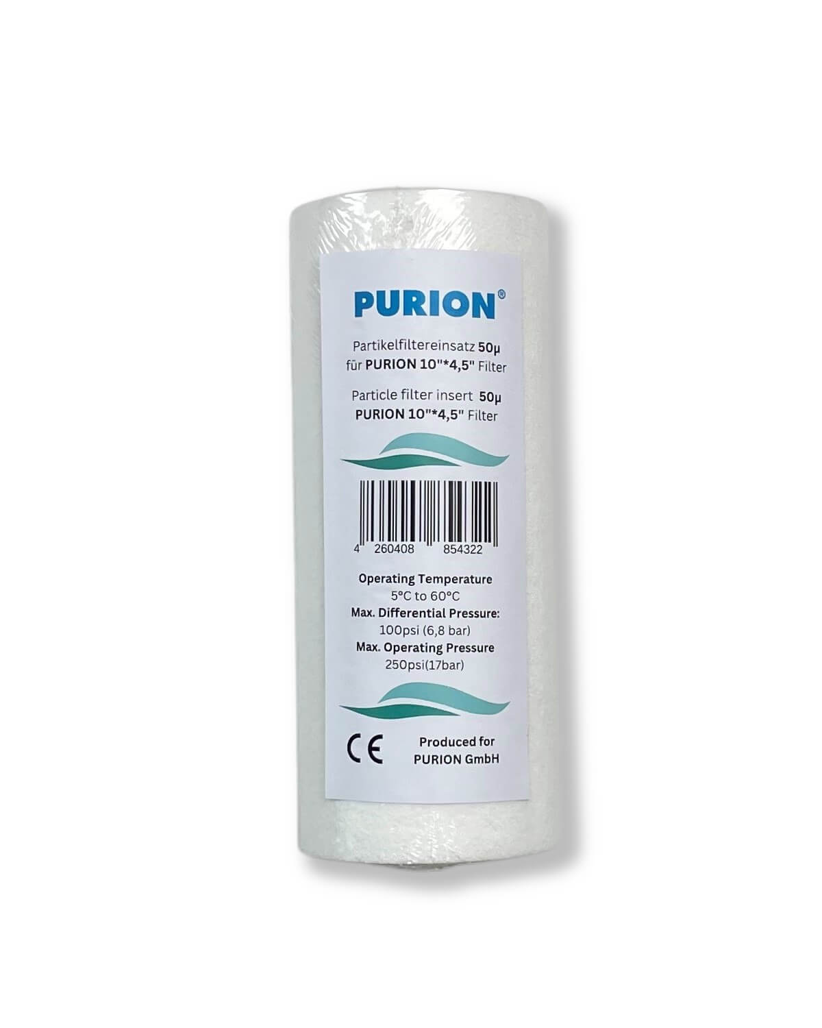PURION Filtereinsatz Big Blue 10x4,5 Zoll Schwebstoff 50 Micron