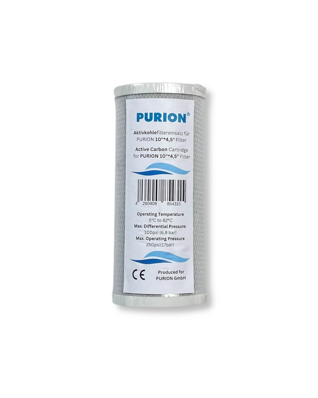 PURION Wasserfilterkartusche für PURION Vorfilter Big Blue Aktivkohle und Wasseraufbereitung.