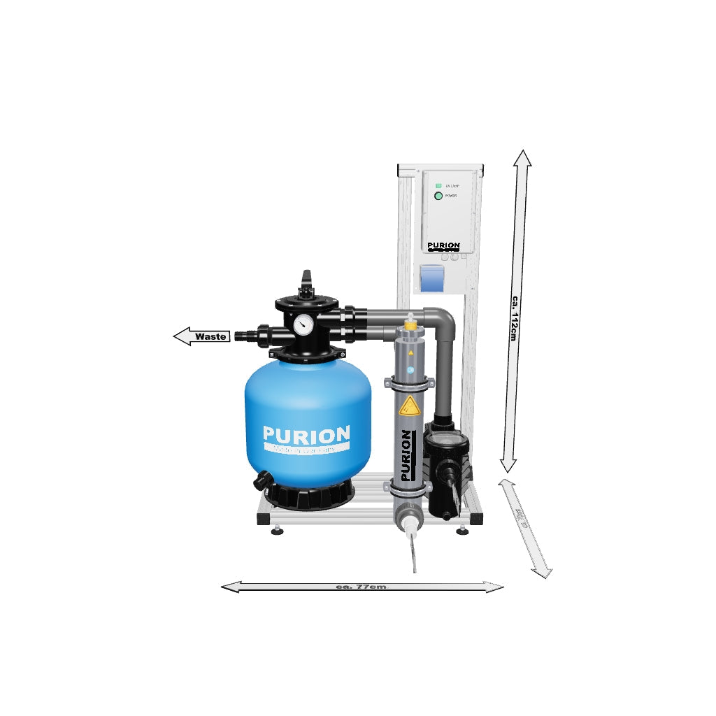 PURION Piscina 40 Acciaio Inox Plus 