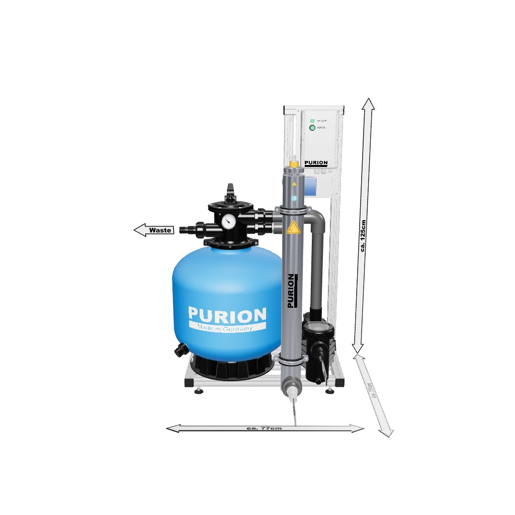 PURION Piscina 80 Acero Inoxidable Básico 
