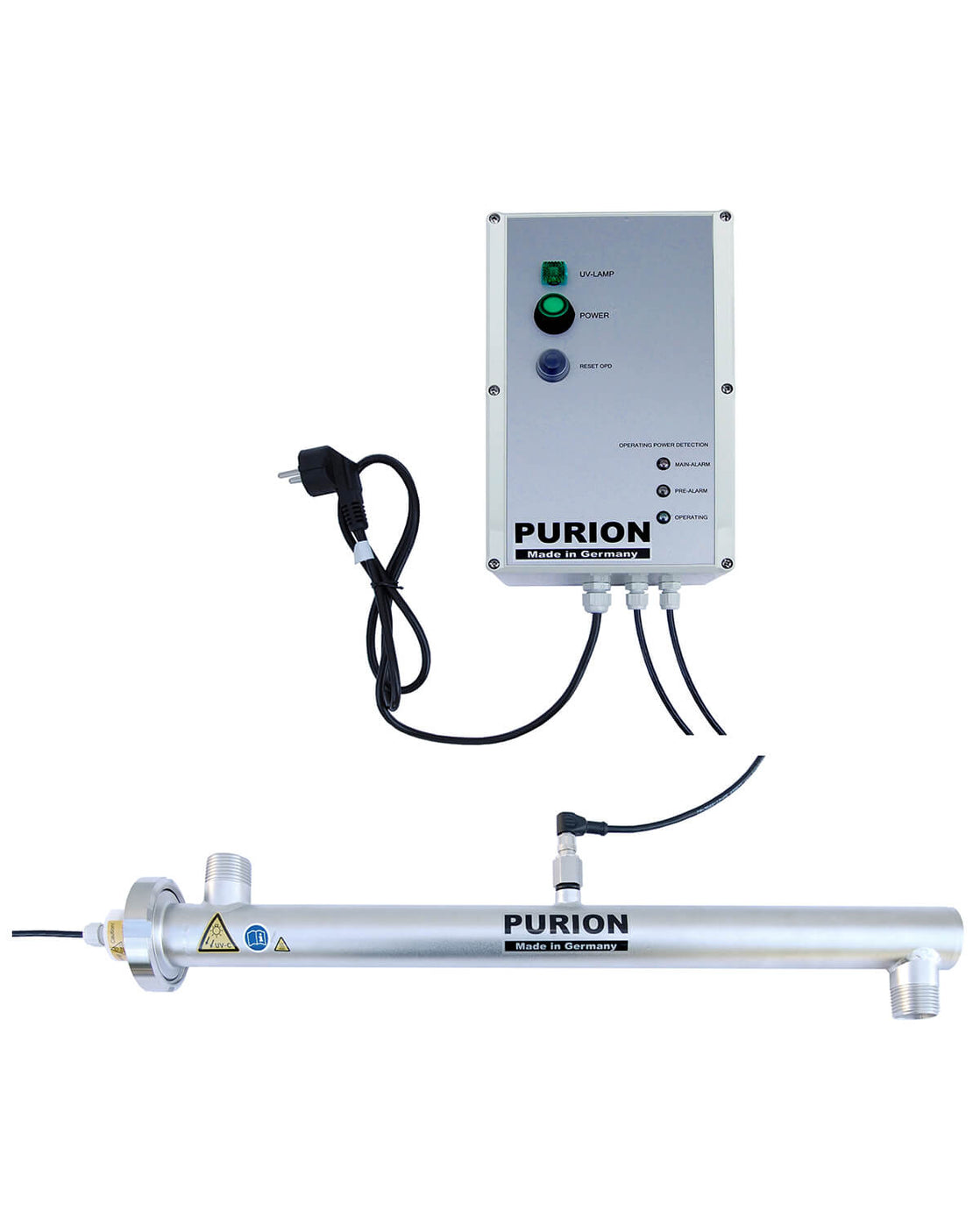 Der PURION 2000 ESM der PURION GmbH nutzt die UV-Strahler-Technologie, um sicheres und gereinigtes Trinkwasser bereitzustellen.