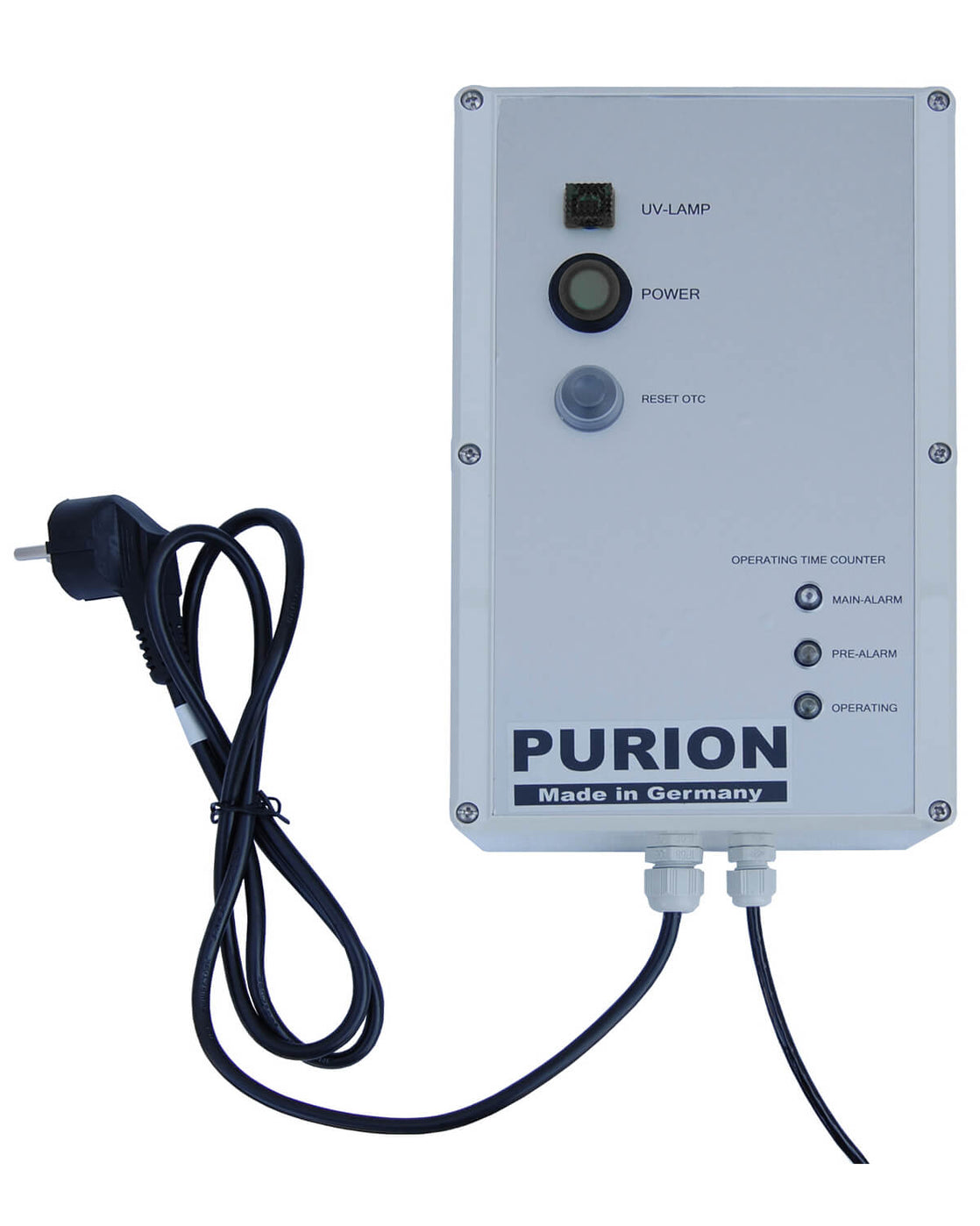 PURION 2500 36 W OTC Bundle der PURION GmbH ist eine UV-C-Desinfektionsanlage, die frisch desinfiziertes Trinkwasser liefert.