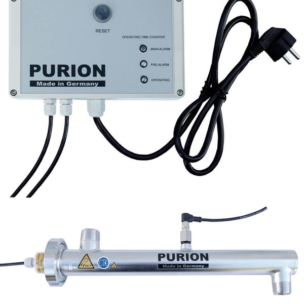 PURION 500 UVC Klärer Mit 10W 400l/h Trinkwasserdesinfektion, UV-Anlage