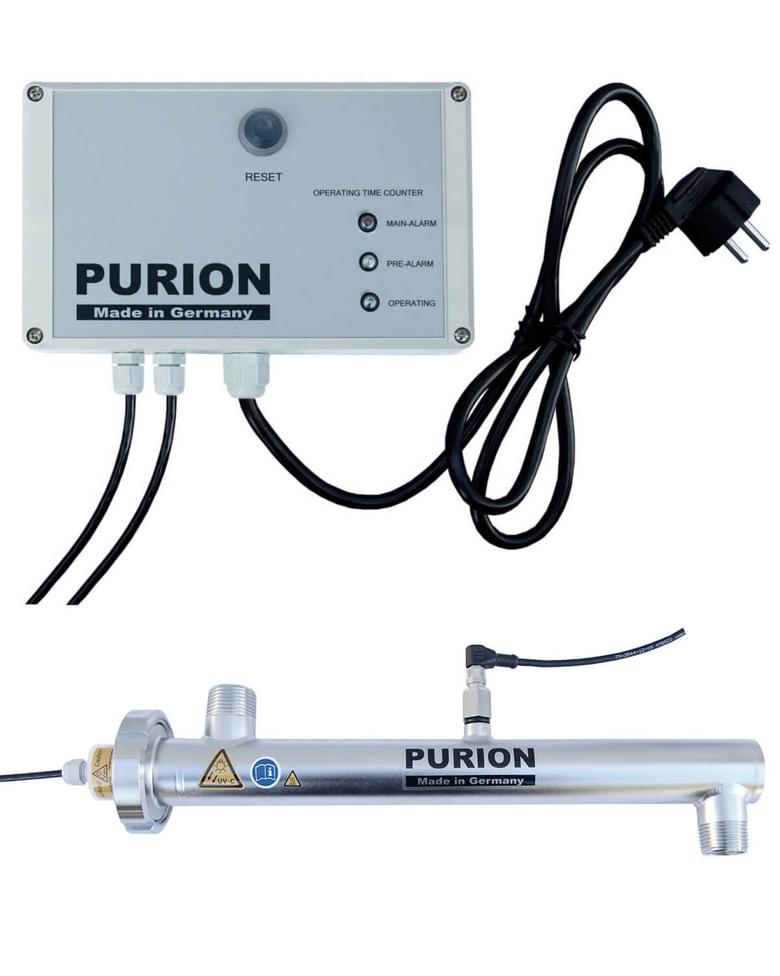 Das Produkt der PURION GmbH, der PURION 1000 110 - 240 V AC OPD, reinigt Trinkwasser.