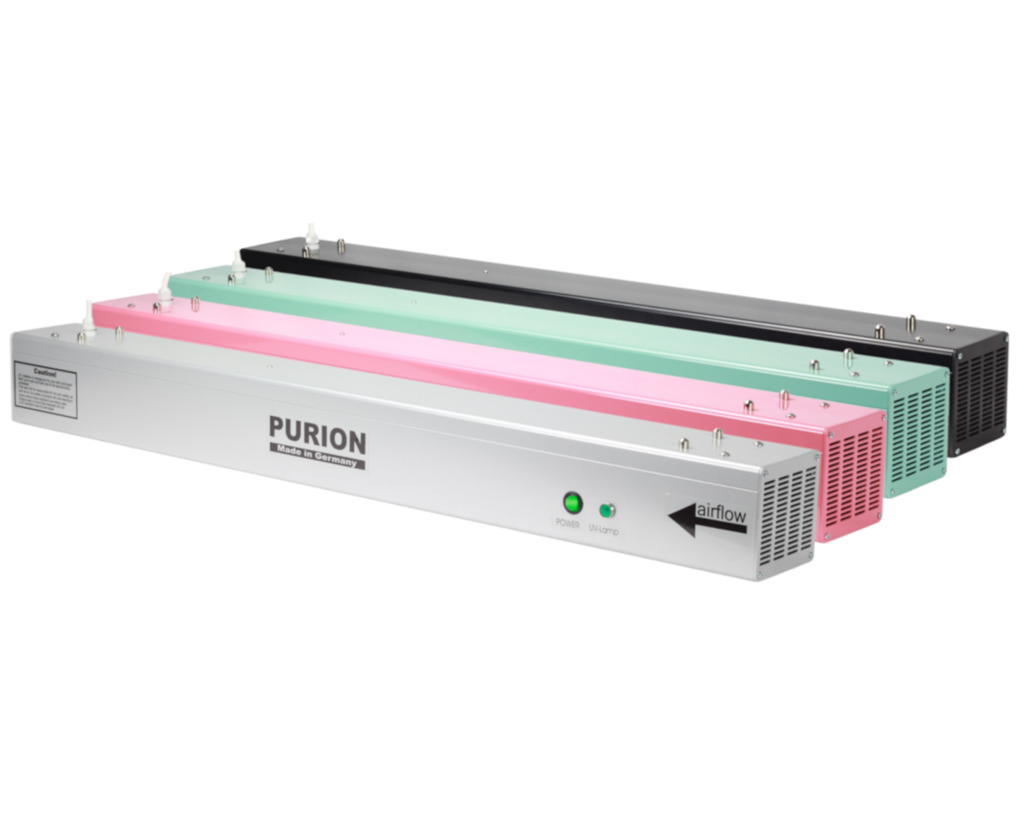 Die AIRPURION 90 active Basic der PURION GmbH verwendet eine UV-C-Lampe zur Desinfektion von Luft und Oberflächen.