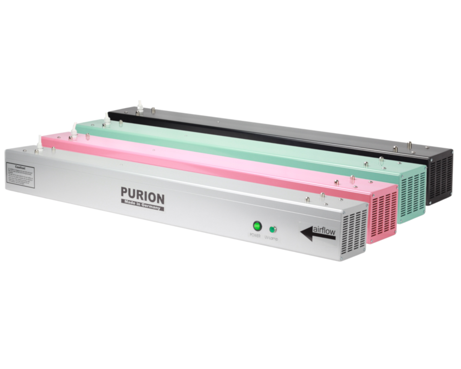 Die AIRPURION 90 active Basic der PURION GmbH verwendet eine UV-C-Lampe zur Desinfektion von Luft und Oberflächen.