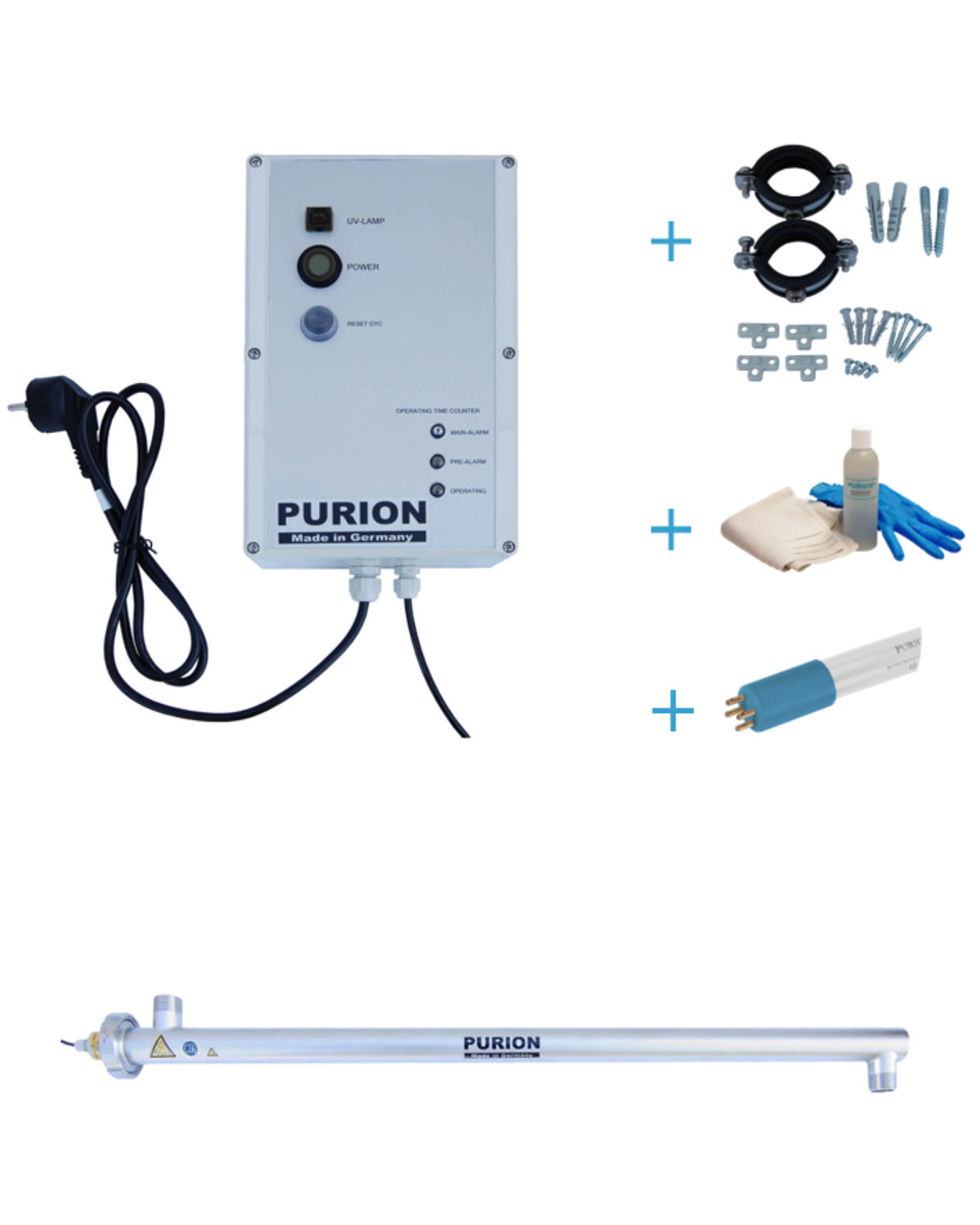 Das PURION 2500 36 W OTC Bundle der PURION GmbH ist eine innovative UV-C-Desinfektionsanlage, die für frisch desinfiziertes Trinkwasser sorgt.