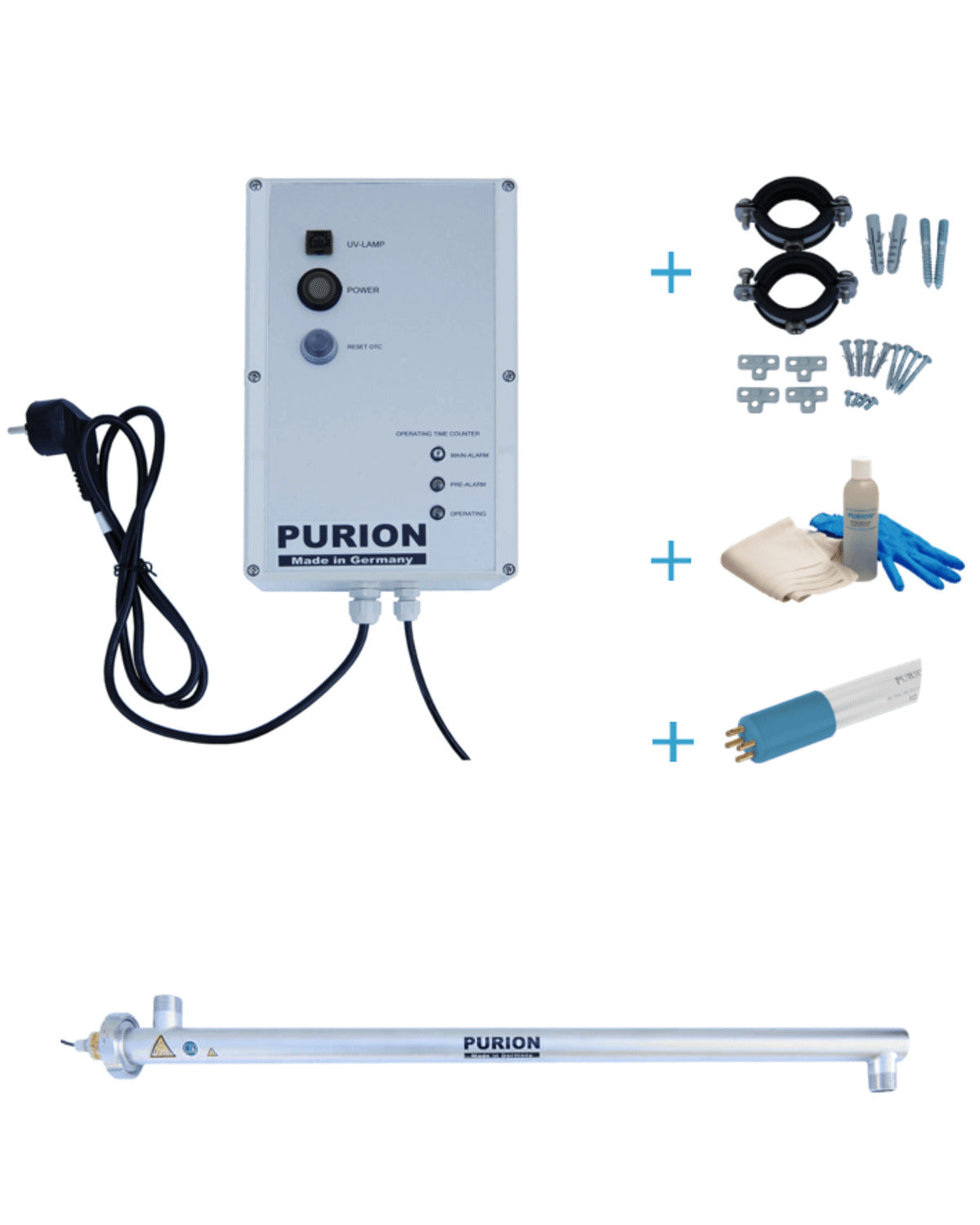 Das PURION 2500 H OTC Bundle der PURION GmbH bietet eine wirksame UV-C-Desinfektion gegen Legionellen.