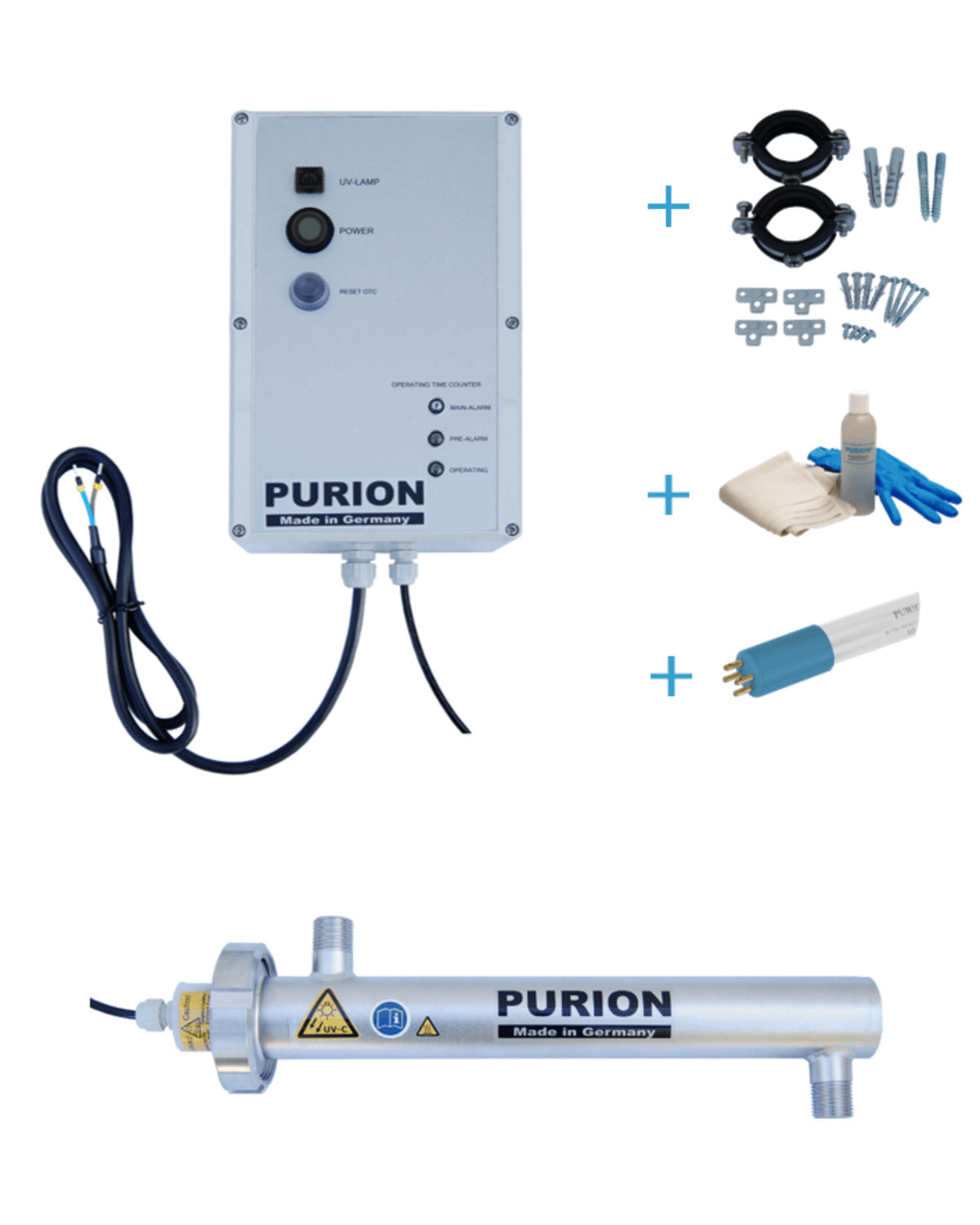 Розроблена компанією PURION GmbH, система PURION 500 OTC Bundle є автономною дезінфекційною установкою та системою підготовки питної води, що забезпечує чисту питну воду для автономного способу життя.