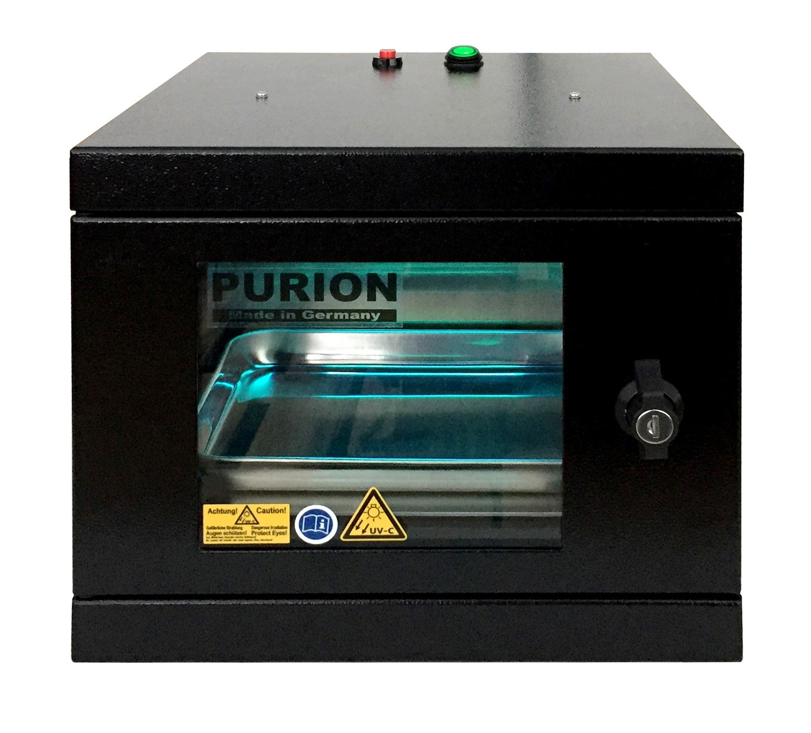 Die PURION UVC Box Small Basic der PURION GmbH zur Desinfektion von Keimen.
